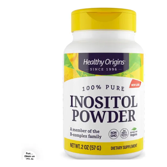 Healthy Origins Inositol Powder 57 Gr - 2 Oz Polvo 100% Puro Sabor Sin Sabor Ayuda A Equilibrar Ciertas Sustancias Químicas Del Organismo Que Favorecen Un Estado De Ánimo Tranquilo Y Saludable.