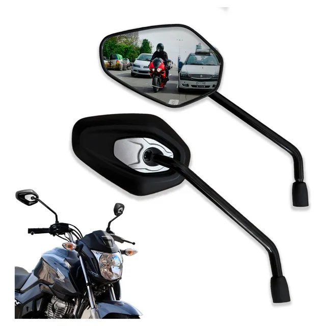 Retrovisor Modelo Fixo Tiger Triumph 1200 Rosca Honda Par