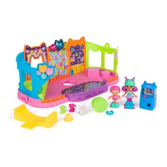 Spin Master Gabby's Dollhouse Cuarto de Fiesta 12 piezas, Terraza Compatible con Casa de Gabby