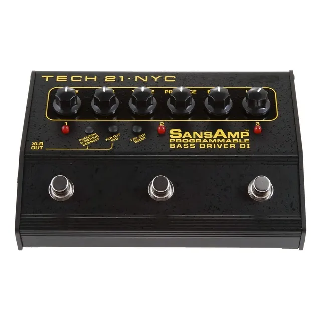 Pedal de efecto Tech 21 SansAmp Programmable Bass Driver Di negro
