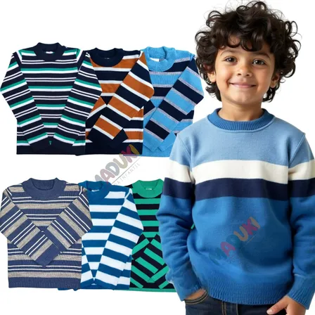 Kit 3 Blusas Lã Trico Masculina Infantil Menino Inverno