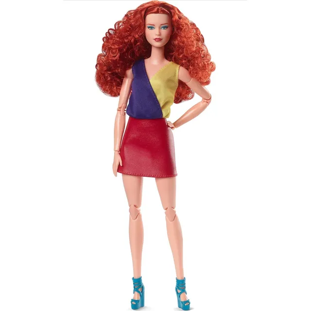 Barbie Looks # 13 Muñeca Pelirroja Con Articulaciones Falda