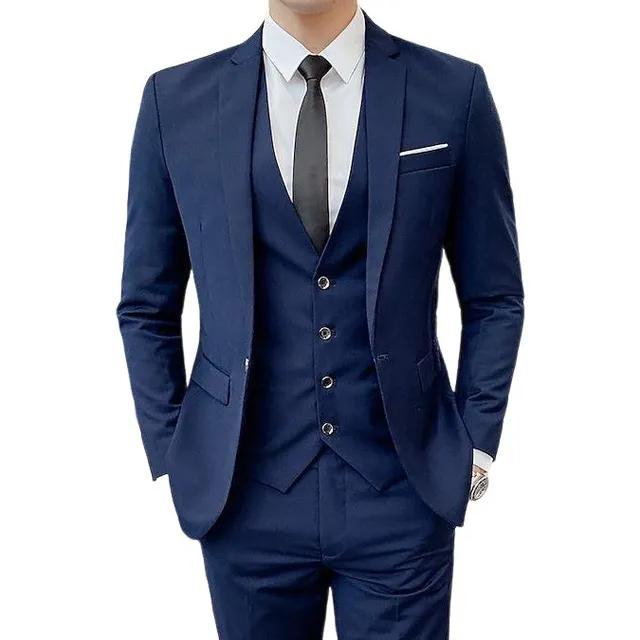 Terno Marinho Oxford Premium, Tecido NĂŁo Amassa Terno Marinho Oxford Premium, Tecido NĂŁo Amassa