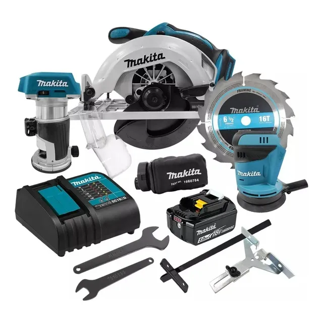 Combo Completo De Carpintería 18v Lxt Dlx3165st Makita