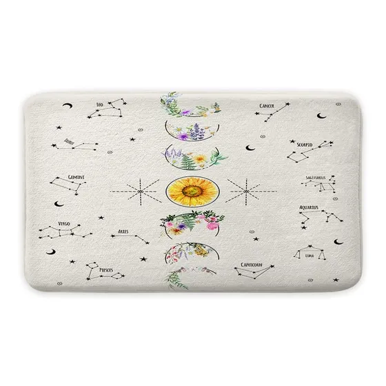 Dongbei Tapete Baño Blanco Diseño Constelacion Fase Lunar 17