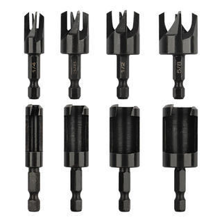 Cortador De Tapones, Juego De 8 Brocas For Madera Con 1/4 H Cortador De Tapones, Juego De 8 Brocas For Madera Con 1/4 H