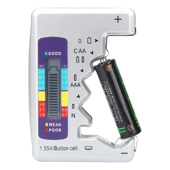 Probador Tester De Pilas Baterias Digital Para Aa, Aaa, 9v
