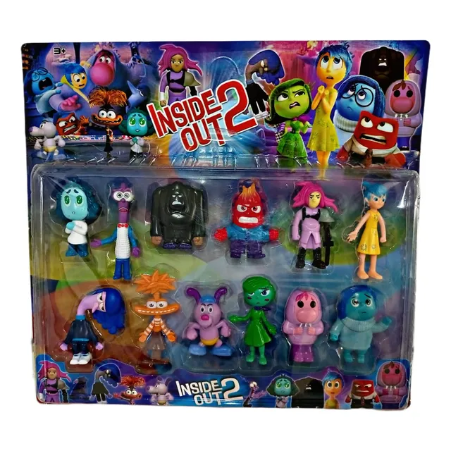 Kit 12 Bonecos Divertida Mente 2 Brinquedo Infantil Figuras