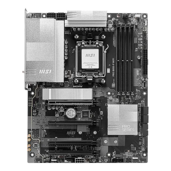 Tarjeta Madre Msi Pro B850-p Wifi Am5 Ddr5 Pcie 5.0 5g Lan Color Negro