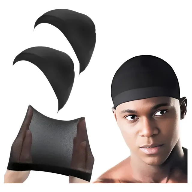 2 Toucas De Pressão Wave Cap Touca De Nero Para Tranças Wig.