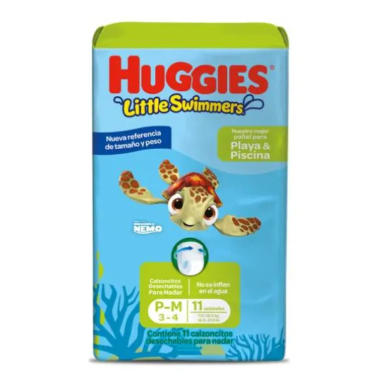 Pañales De Piscina Agua Huggies Little Swimmers Talle M X 11