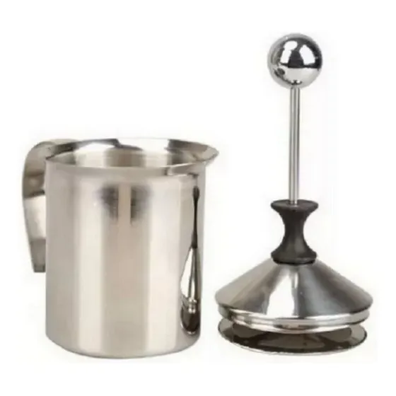 Cremeira Manual Espumador De Leite Aco Inoxidavel 400ml