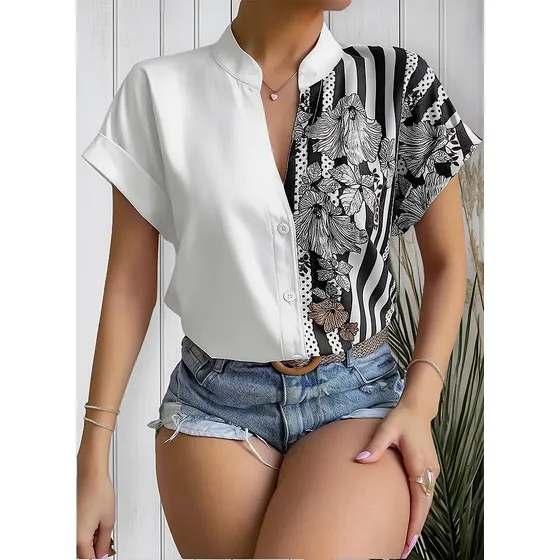 Camisa Oficial De Cercanías Estampada Para Mujer