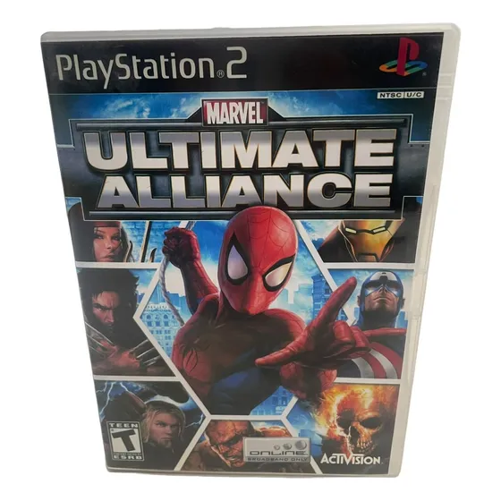 Ultimate Alliance Play 2 Com Capa E Pôster Ps2