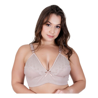 Sutiã Plus Size Seio Grande Renda Dia A Dia Alça Regulável Sutiã Plus Size Seio Grande Renda Dia A Dia Alça Regulável