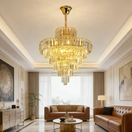 50cm Lustre De Cristal Luxuoso Para Quarto - 3 Cores