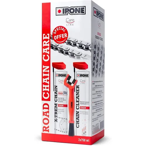 Kit Lubricante Cadena Ipone Moto Ciudad Carretera C/ Cepillo