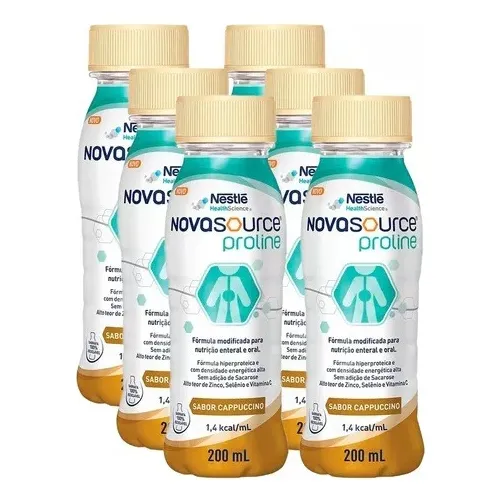 Kit 6x Novasource Proline 200ml Sabor Capuccino - Nestle