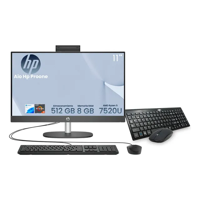 Computadora Aio Hp Proone 245 Ryzen5 512gb + Teclado Mouse