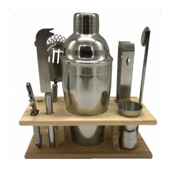 Kit Bartender Accesorios Para Coctelería 9 Piezas Barman