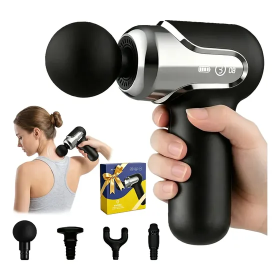 Pistola Massageadora Profissional，Massageador Elétrico de Tecido Muscular Alivia Dor e Fadiga