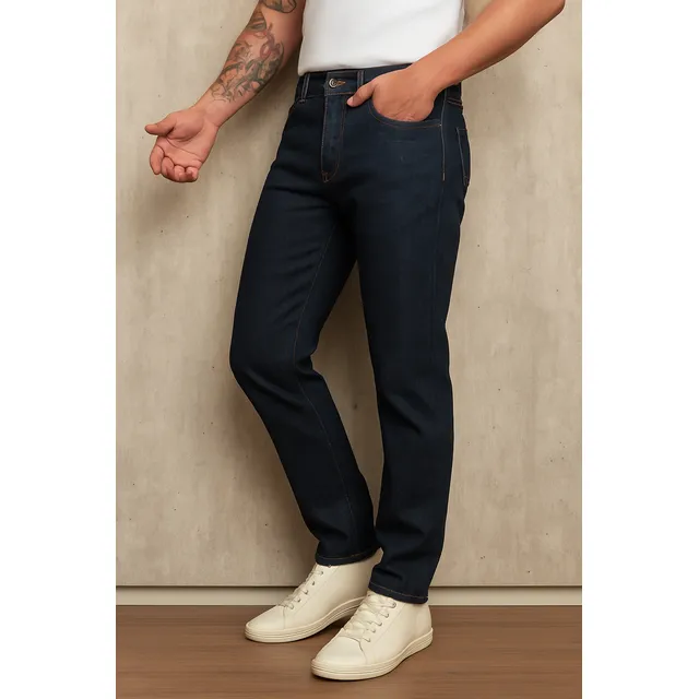 Calca Jeans Masculina Com Elastano Ideal Para O Trabalho