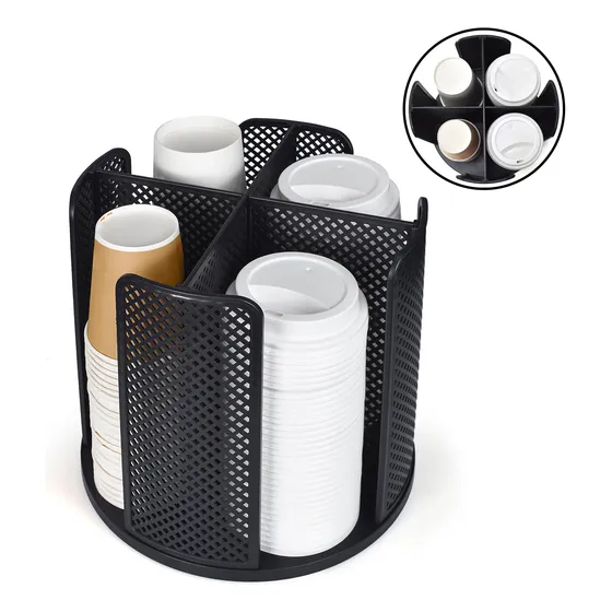 Organizador De Vasos Con 4 Compartimentos Para Cafetería