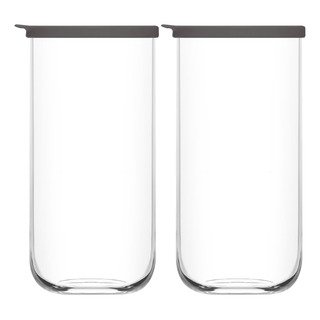 Set De 2 Pz Recipiente De Vidrio Con Tapa Silicón 1.4 L Set De 2 Pz Recipiente De Vidrio Con Tapa Silicón 1.4 L