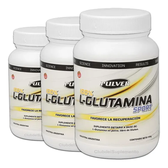 3 Glutamina 150 Grs Pulver Crecimiento Muscular Definicion