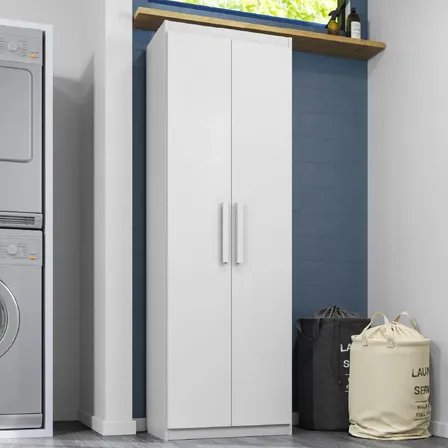 Armário Multiuso 2 Portas 100% Em MDF Móveis Rimo Branco