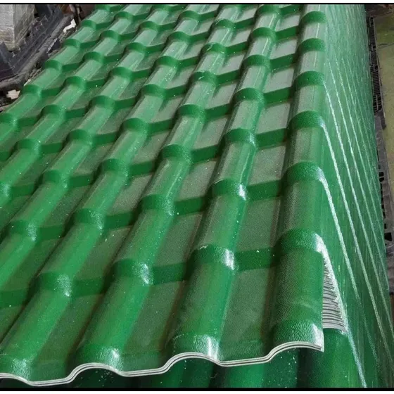 Lamina Para Techo Tipo Teja De Pvc ( Verde ) 