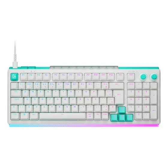Teclado Gamer Com Fio Logitech G512 X 98 DUAL SWAP Magnético/Mecânico - Branco