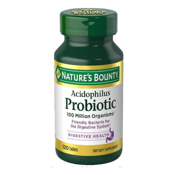 Probioticos Acidophilus Natures Bounty 100millo 120tabletas 