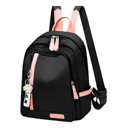 Mochila Love Feminina Média Com Chaveiro De Brinde Preto Liso