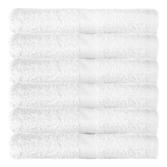Pack 6 Toalla Blanca Para Hotel Spa Alberca O Gimnasio
