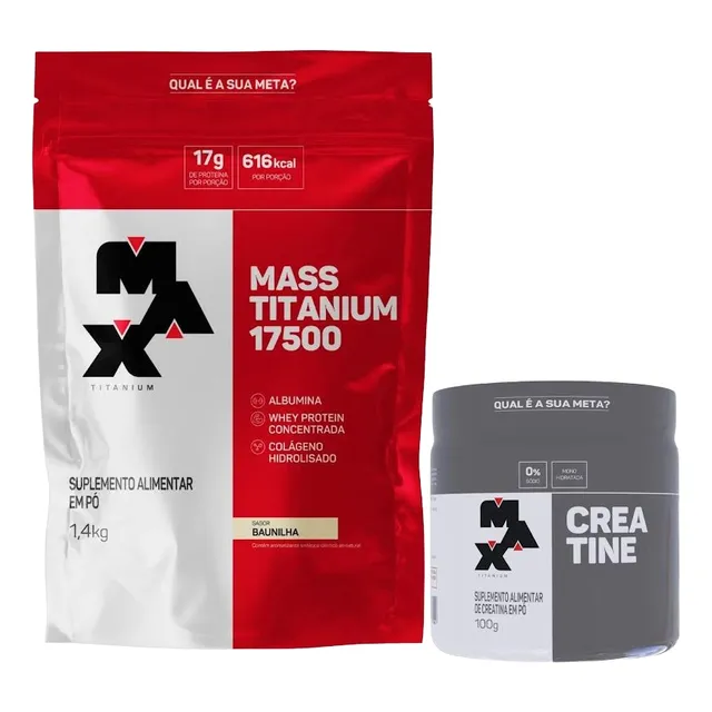 Mass Titanium 17500+ Creatina Monohidratada Max Titanium