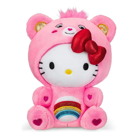 Peluche Care Bears Cheer Bear X Hello Kitty 20 Cm Color Rosa