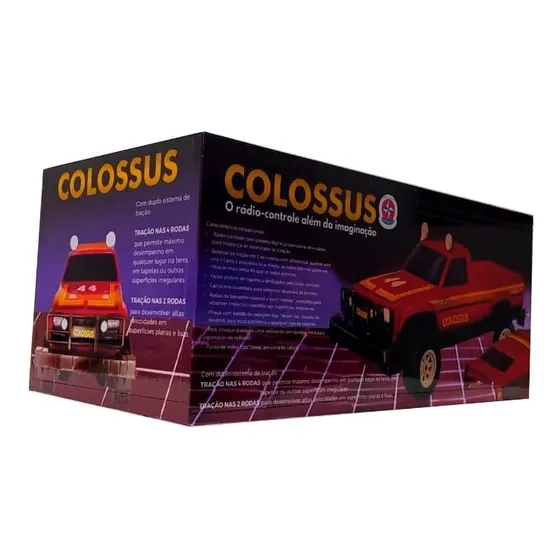Caixa Para Carrinho Colossus Vermelho De Madeira Mdf