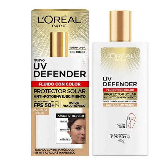 Loreal - Uv Def - Crema - Fps 50 - Fluido - 40 Grs - Media