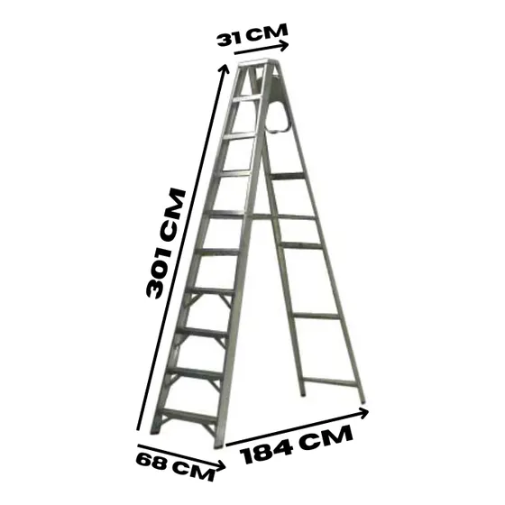 Escalera Tijera Aluminio 10 Tramos Estándar Aladino