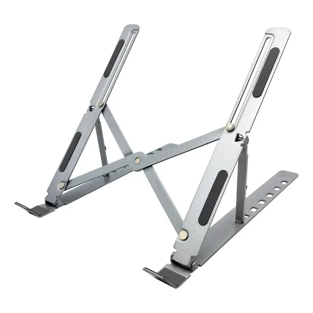 Stand Soporte Plegable Metálico Para Notebook Color Plateado