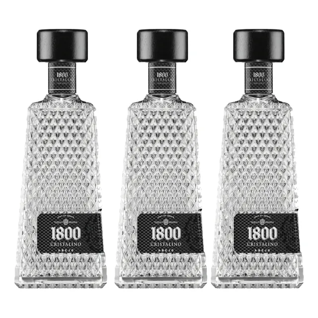 3 Tequila 1800 Cristalino 700 Ml