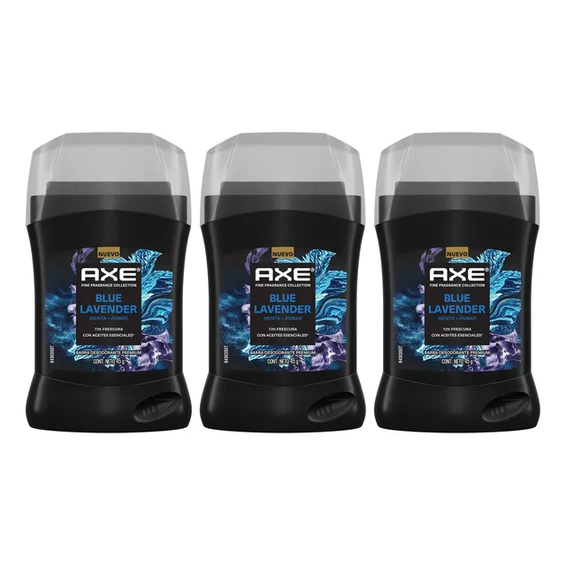 3 Desodorante En Barra Axe Blue Lavender 45g