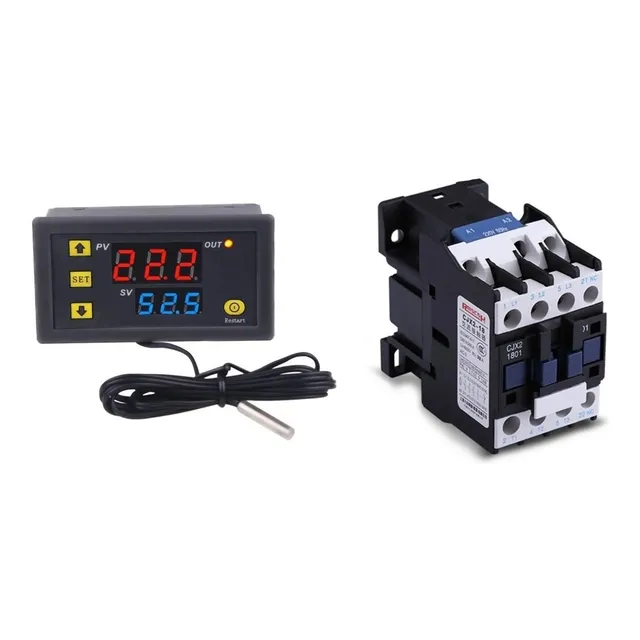 Termostato Controle Temp W3230 + Chave Contatora Cjx2-1801 