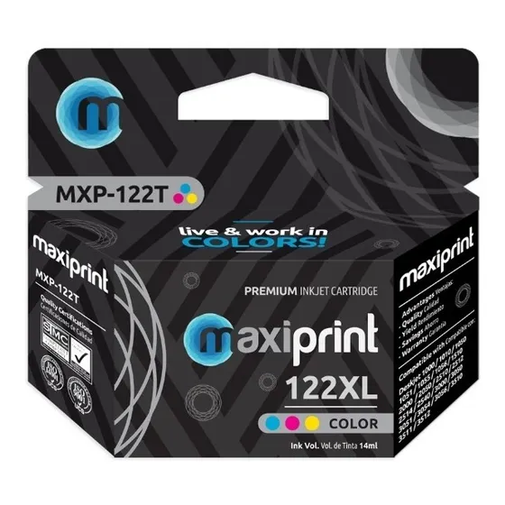 Cartucho Maxiprint Compatible Hp 122xl Tricolor (ch564hl)