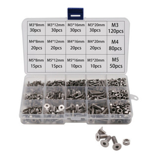 Tornillos D Cabeza Hexagonal Pernos Tuercas Kit Plana Acero Tornillos D Cabeza Hexagonal Pernos Tuercas Kit Plana Acero