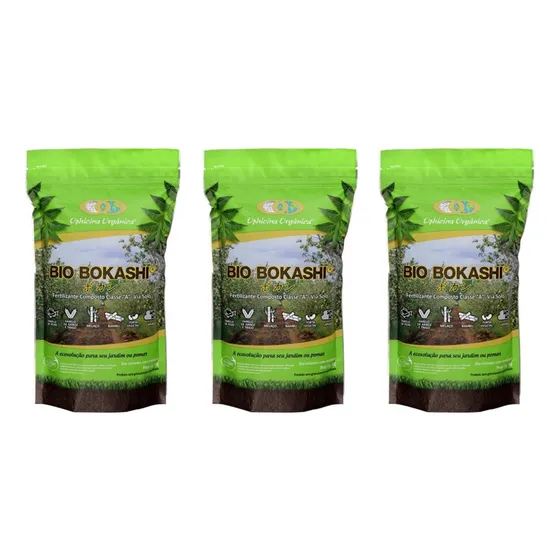 Bio Bokashi Farelado - Fertilizante Orgânico Classe A - 3kg