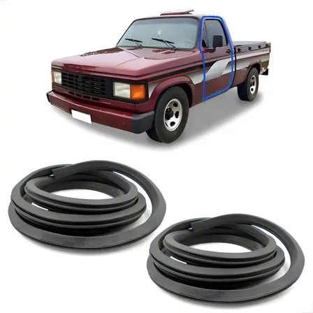 Par Borrachas De Vedação 2 Portas Chevrolet D20 1985 A 1997