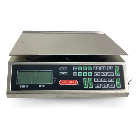 Bascula Comercial De 40 Kgs Torrey De Acero Inoxidable
