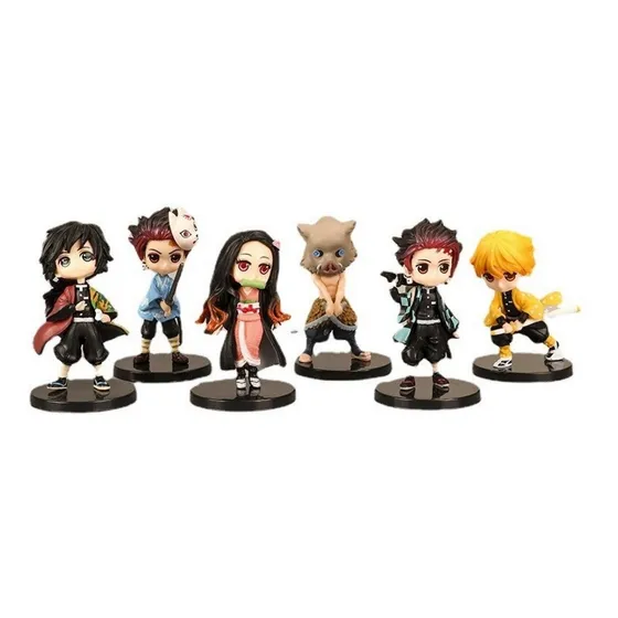 Kimetsu No Yaiba Set De Muñecos Anime Tanjiro Nezuko Mas 
